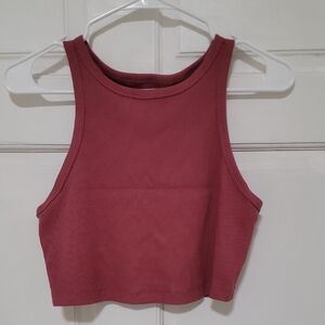 Wild Fable Ribbed Tank Top Mauve Like New Cropped Sexy Comfy Soft